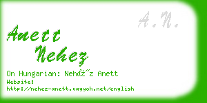 anett nehez business card